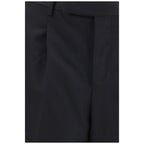 PT Torino Black Wool Oves Aries Casual Pants PT Torino