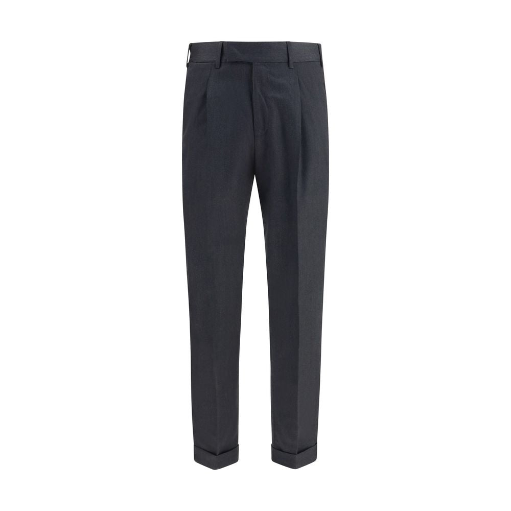 PT Torino Gray Wool Oves Aries Casual Pants PT Torino