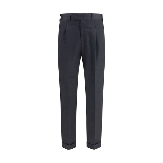 PT Torino Gray Wool Oves Aries Casual Pants PT Torino