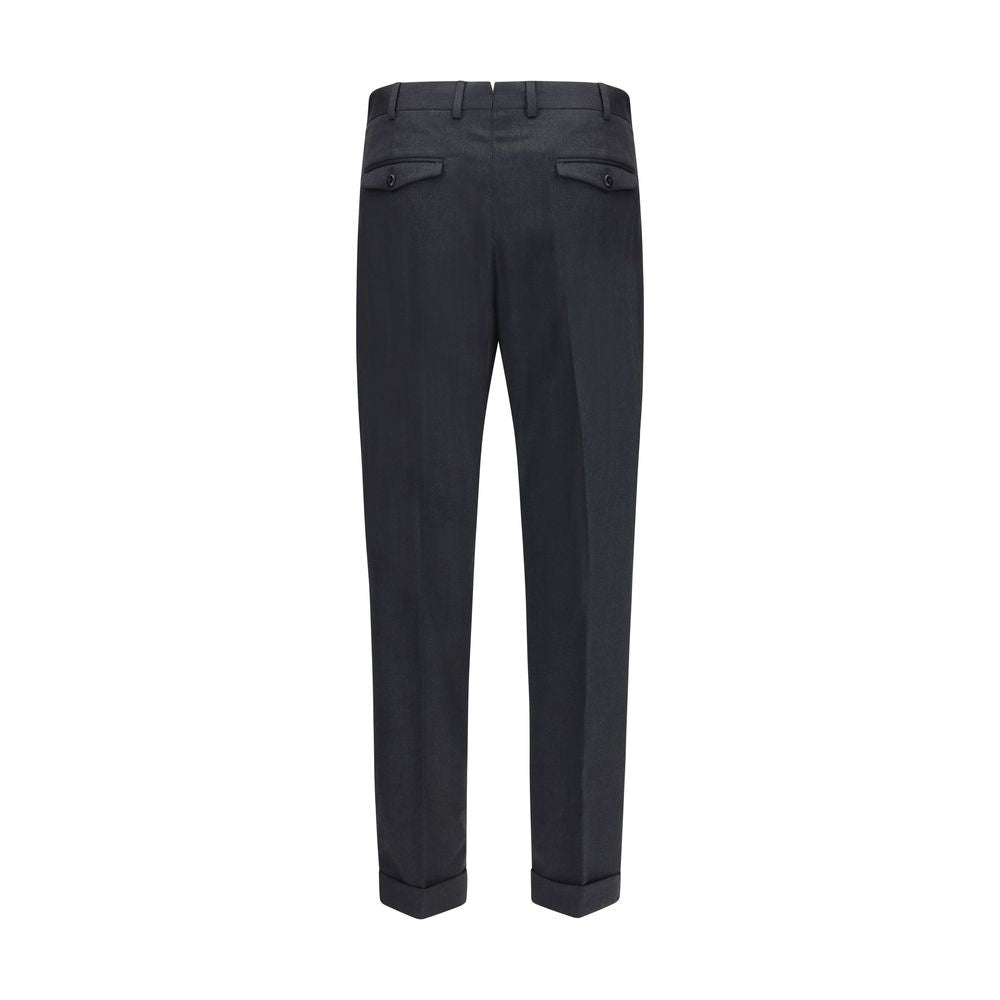 PT Torino Gray Wool Oves Aries Casual Pants PT Torino