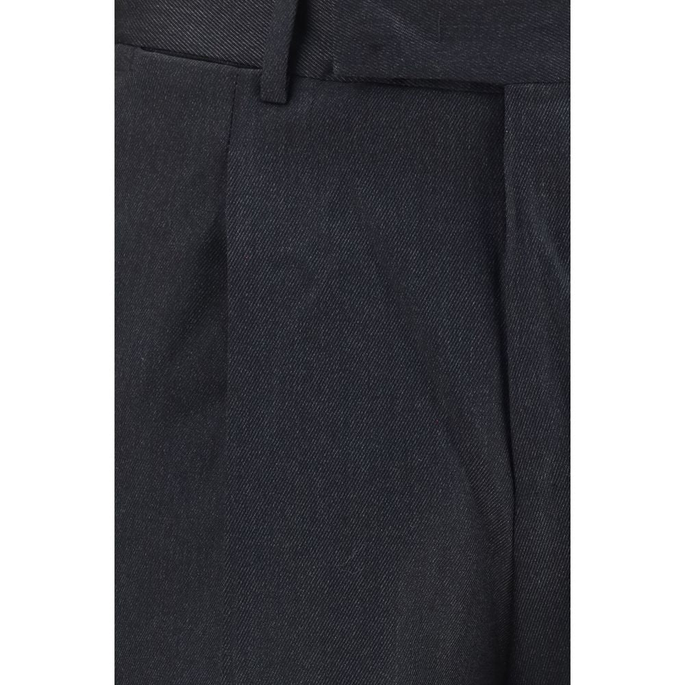 PT Torino Gray Wool Oves Aries Casual Pants PT Torino