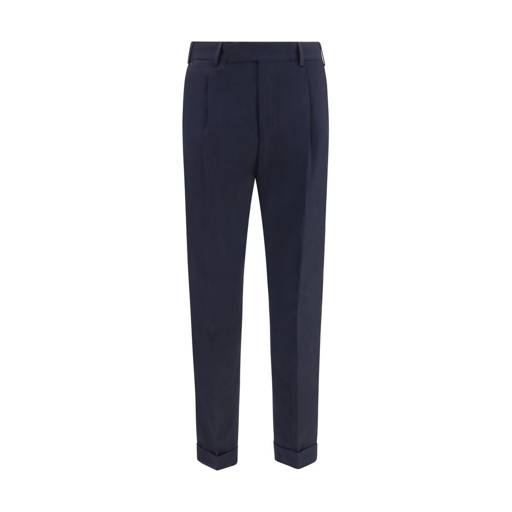PT Torino Blue Wool Oves Aries Casual Pants PT Torino