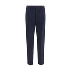 PT Torino Blue Wool Oves Aries Casual Pants PT Torino