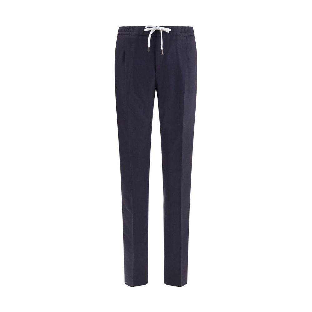 PT Torino Blue Wool Oves Aries Casual Pants PT Torino