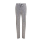 PT Torino Gray Wool Oves Aries Casual Pants PT Torino