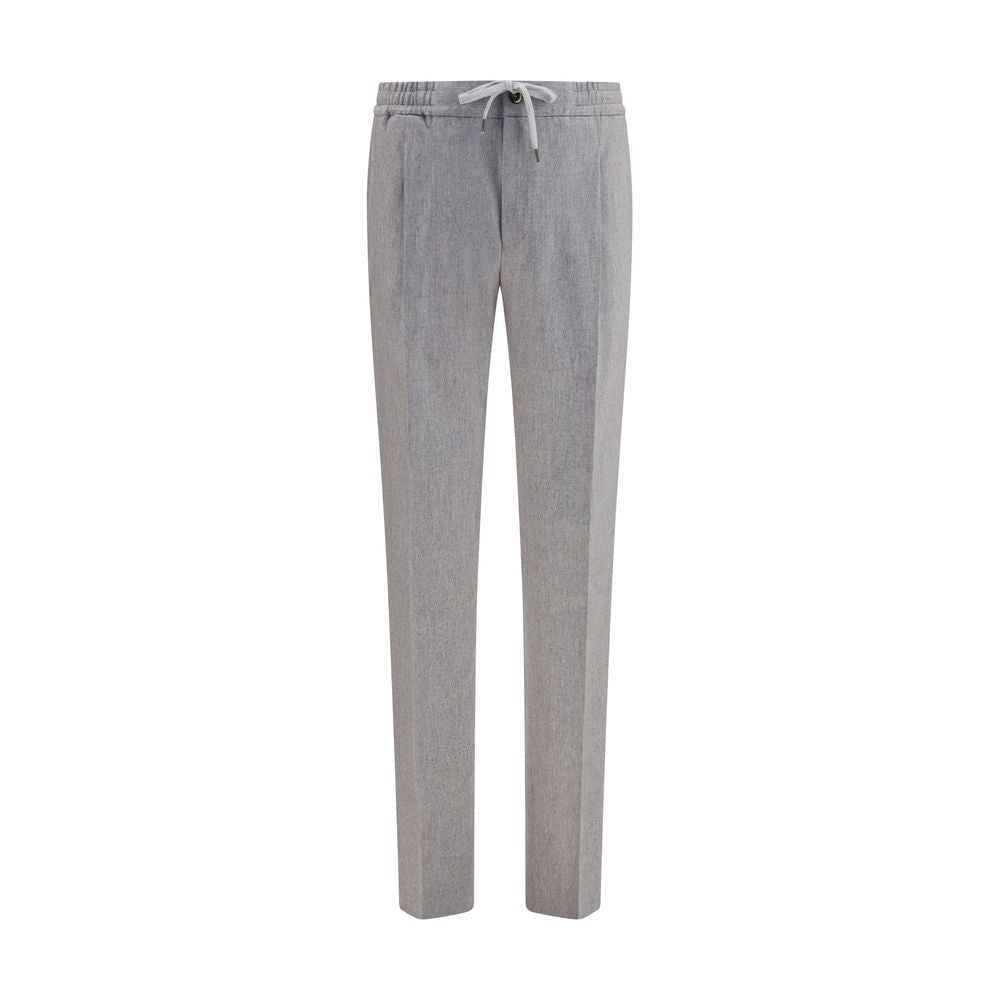PT Torino Gray Wool Oves Aries Casual Pants PT Torino