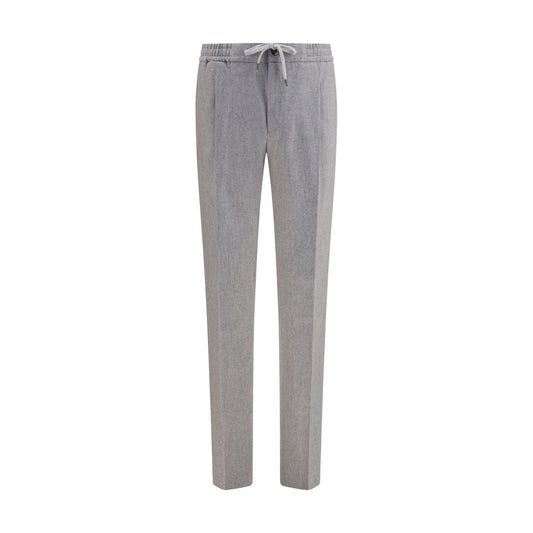 PT Torino Gray Wool Oves Aries Casual Pants PT Torino