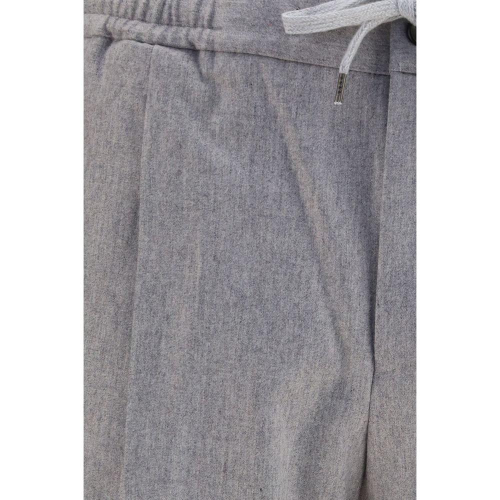 PT Torino Gray Wool Oves Aries Casual Pants PT Torino