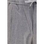 PT Torino Gray Wool Oves Aries Casual Pants PT Torino