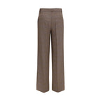 P.A.R.O.S.H. Brown Wool Oves Aries Casual Pants P.A.R.O.S.H.