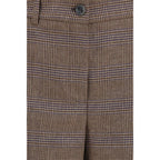 P.A.R.O.S.H. Brown Wool Oves Aries Casual Pants P.A.R.O.S.H.