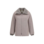 P.A.R.O.S.H. Beige Wool Oves Aries Full-Length Jacket P.A.R.O.S.H.