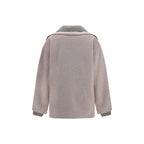 P.A.R.O.S.H. Beige Wool Oves Aries Full-Length Jacket P.A.R.O.S.H.