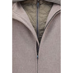 P.A.R.O.S.H. Beige Wool Oves Aries Full-Length Jacket P.A.R.O.S.H.
