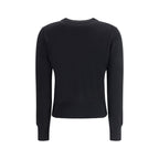 Ami Paris Black Merino Wool Cardigan - Eljoys Fashion 
