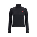 Ami Paris Black Merino Wool Turtleneck Ami Paris
