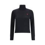 Ami Paris Black Merino Wool Turtleneck Ami Paris