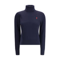 Ami Paris Blue Merino Wool Turtleneck Ami Paris