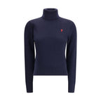 Ami Paris Blue Merino Wool Turtleneck Ami Paris