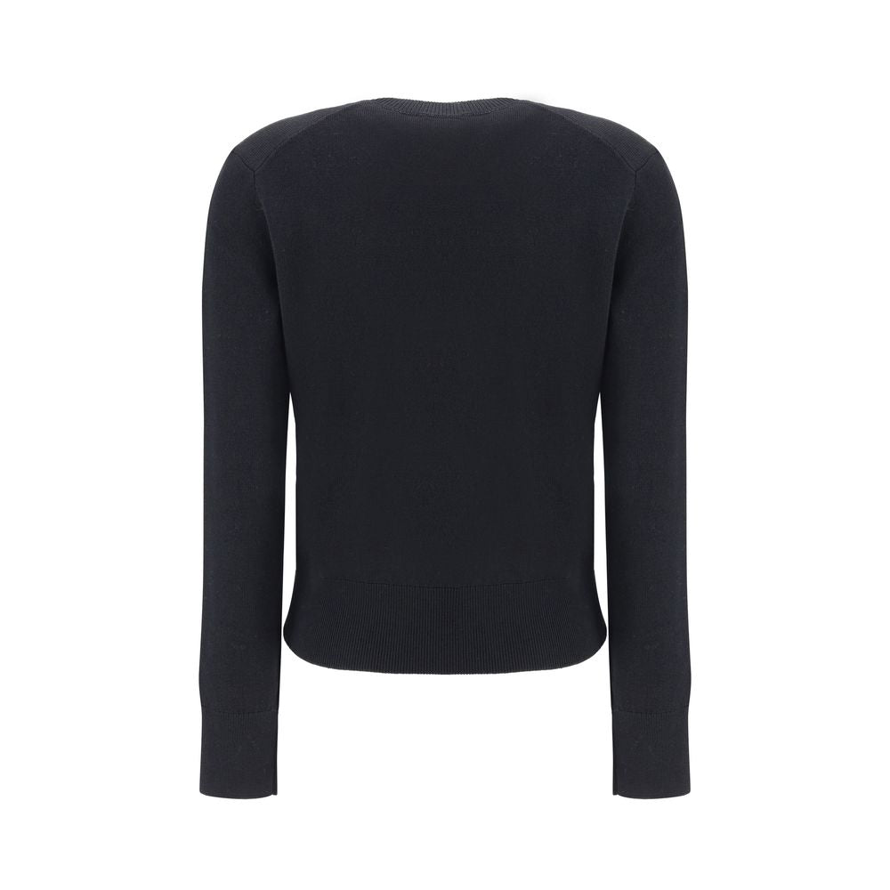 Ami Paris Black Wool Oves Aries Sweatshirt Ami Paris