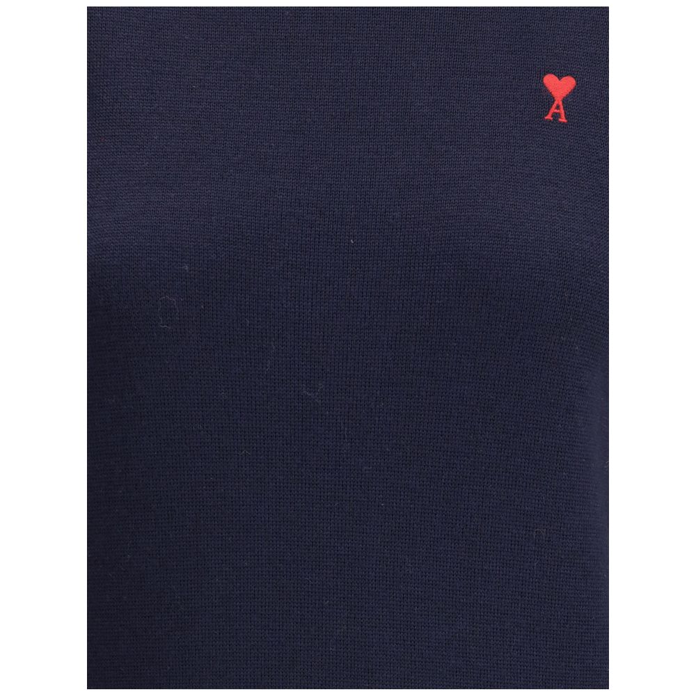 Ami Paris Blue Merino Wool Turtleneck Ami Paris