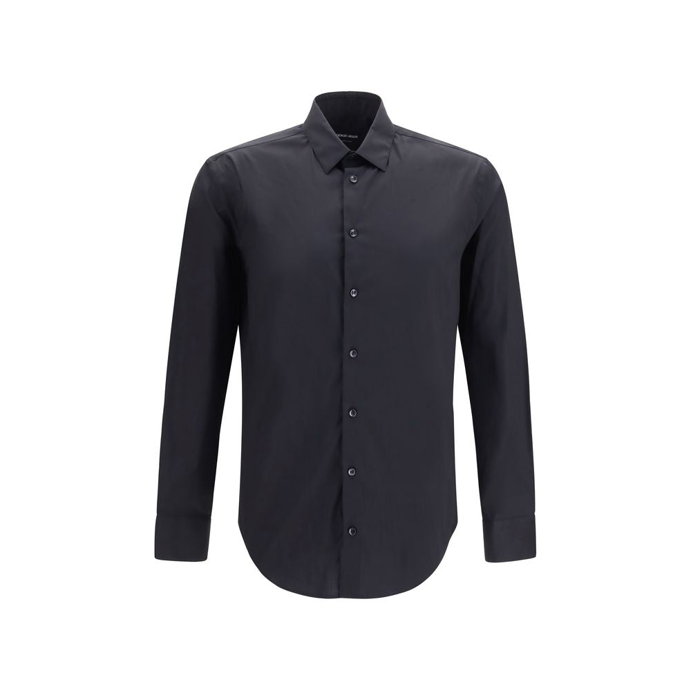 Giorgio Armani Black Cotton Dress Shirt Giorgio Armani