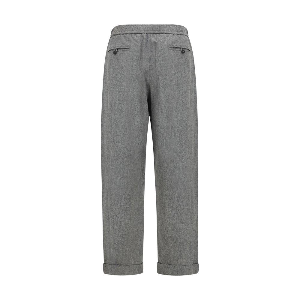 Giorgio Armani Gray Wool Oves Aries Casual Pants Giorgio Armani