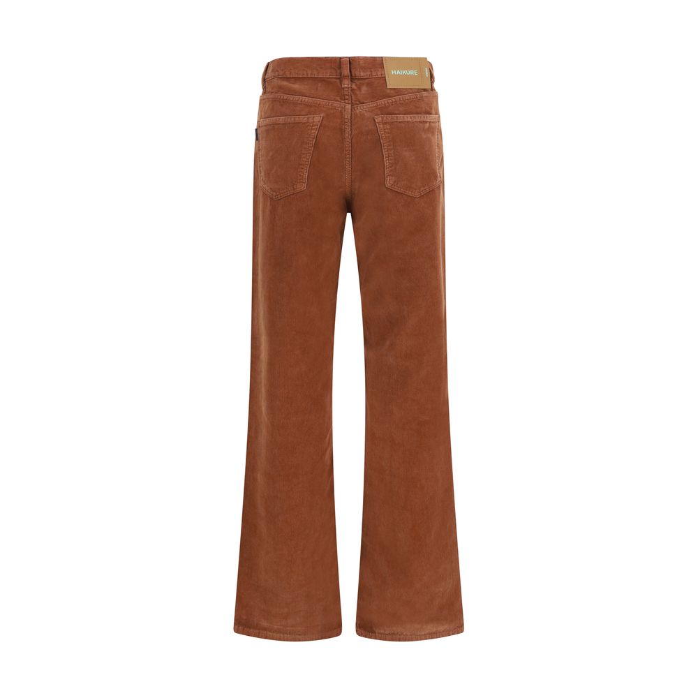 Haikure Brown Cotton Casual Pants Haikure
