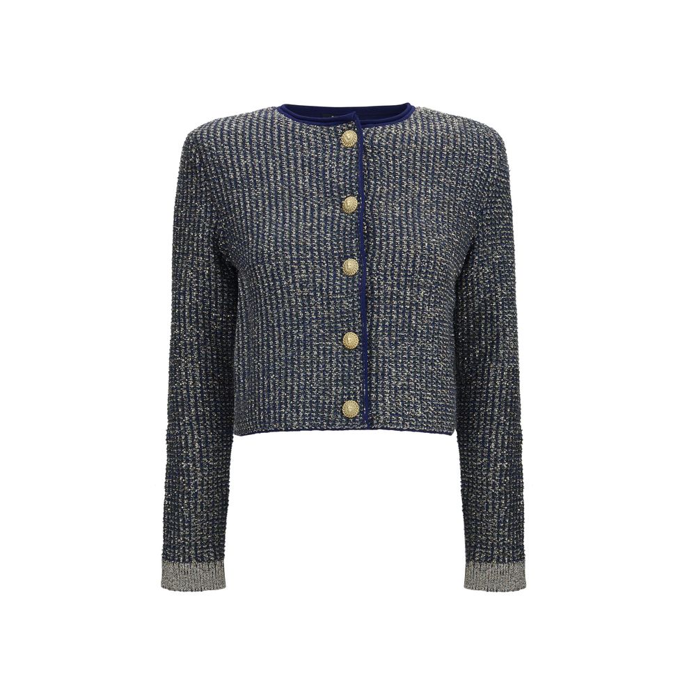 Balmain Blue Polyamide Cardigan Balmain