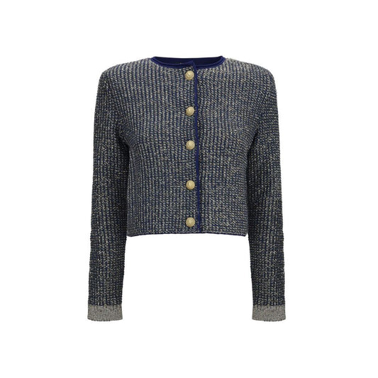 Balmain Blue Polyamide Cardigan Balmain
