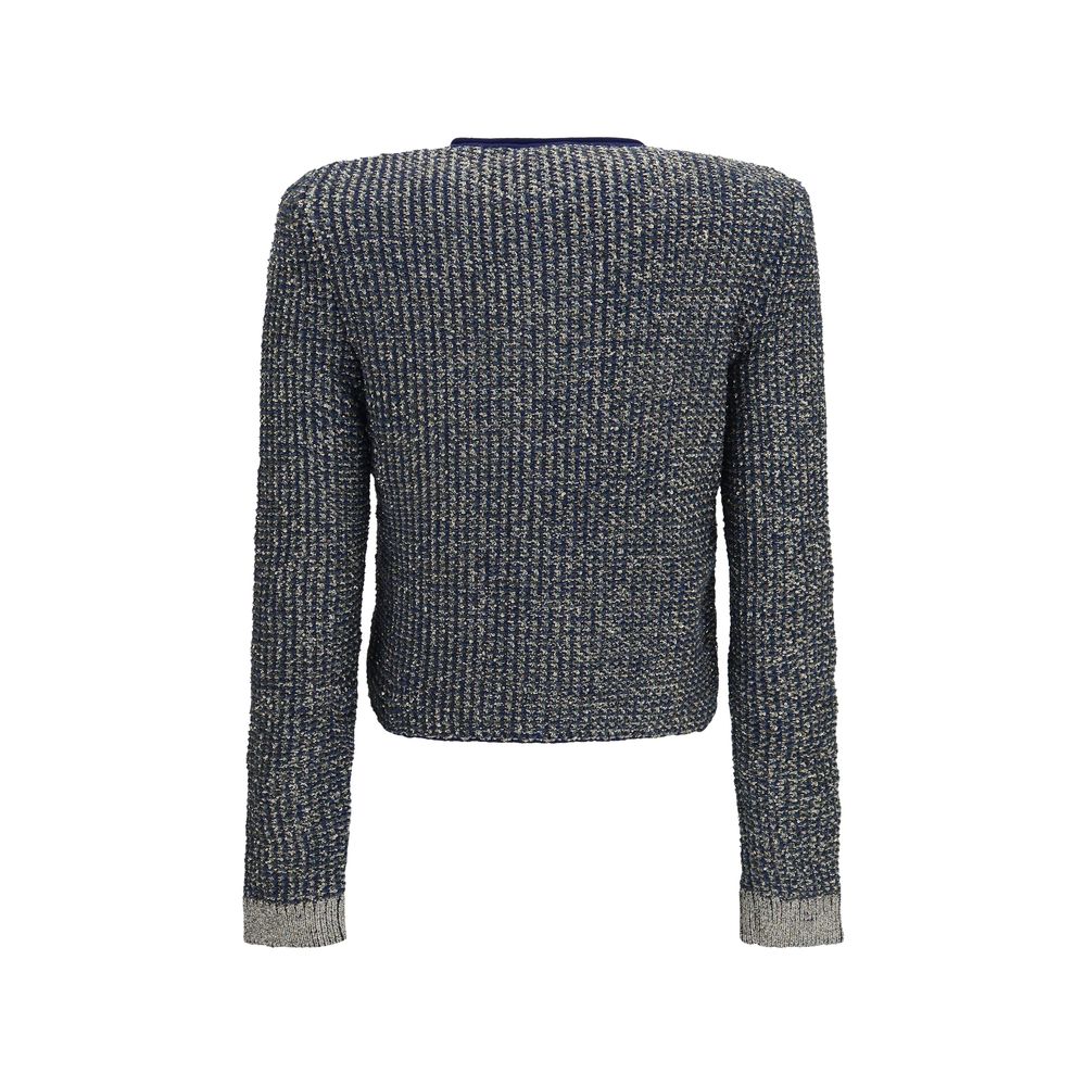 Balmain Blue Polyamide Cardigan Balmain