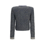 Balmain Blue Polyamide Cardigan Balmain