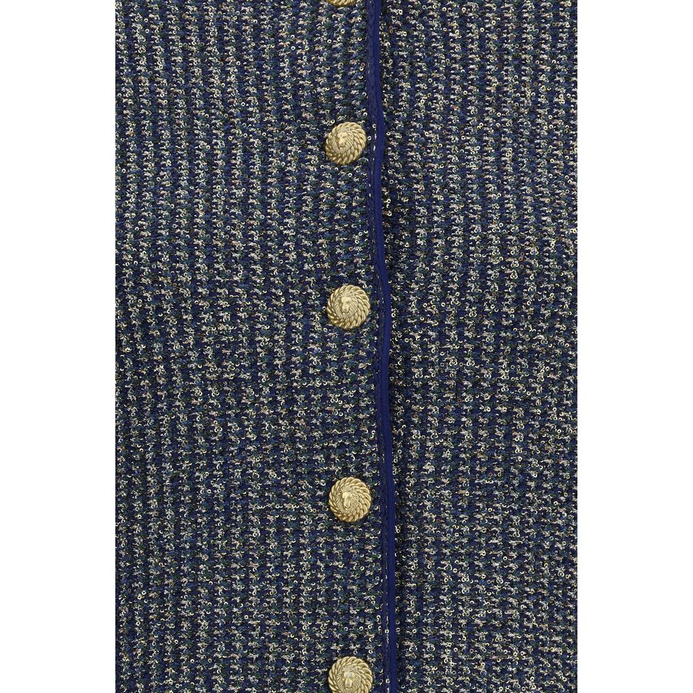 Balmain Blue Polyamide Cardigan Balmain