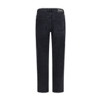 Balmain Black Cotton Straight-Leg Jeans Balmain