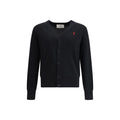 Ami Paris Black Wool Oves Aries Cardigan Ami Paris