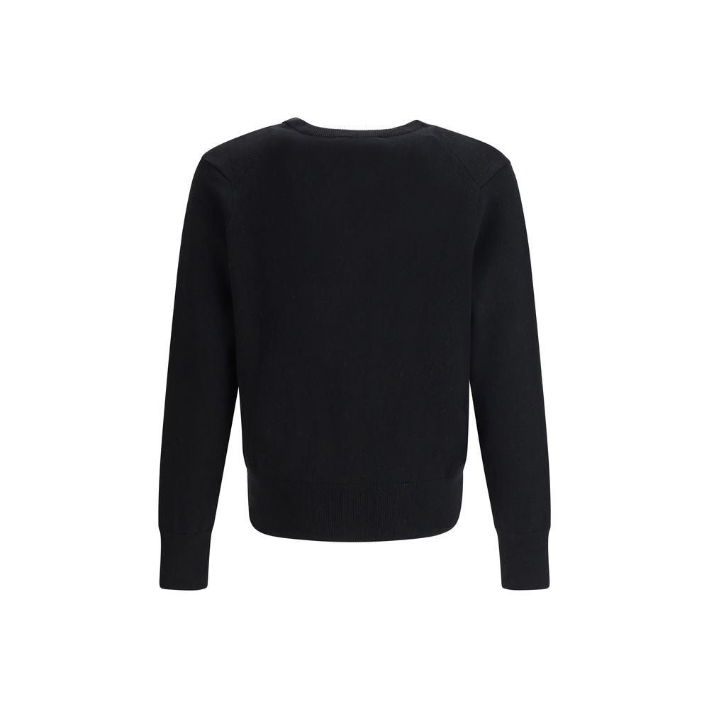 Ami Paris Black Wool Oves Aries Cardigan Ami Paris