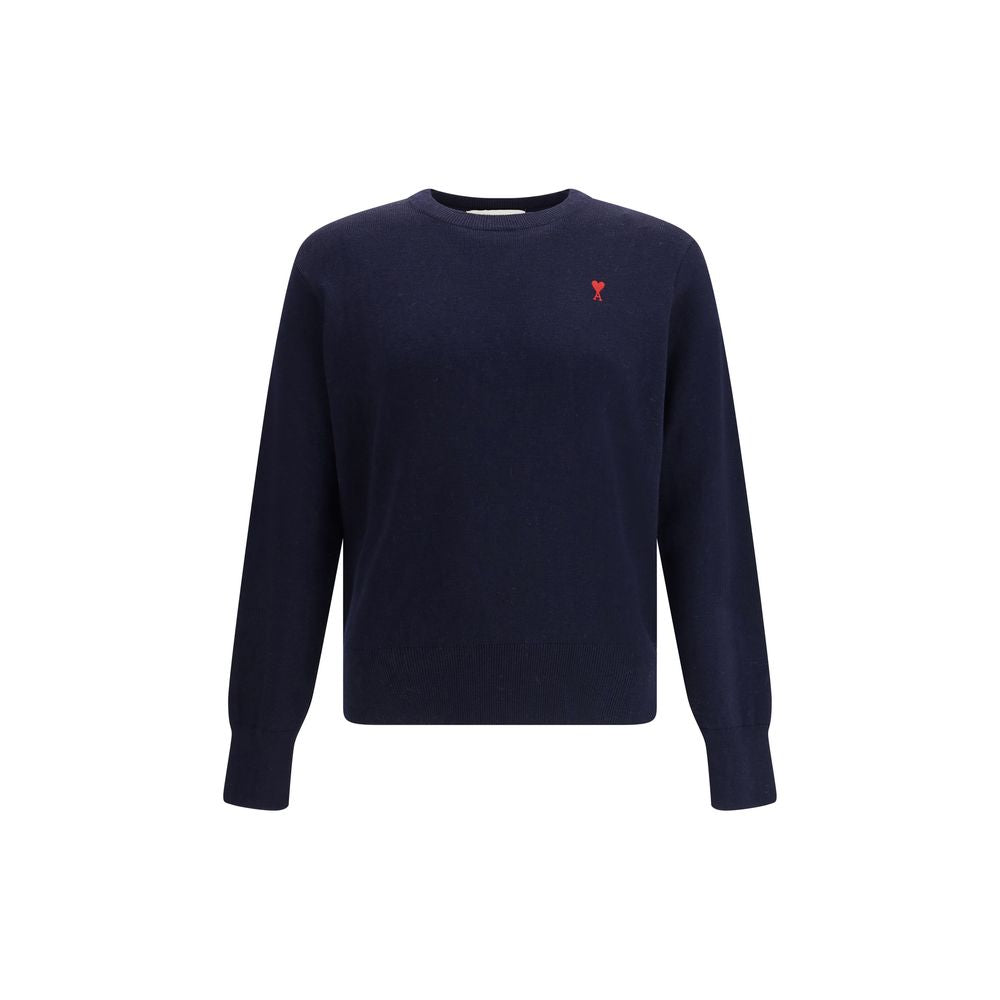 Ami Paris Blue Cotton Sweatshirt Ami Paris