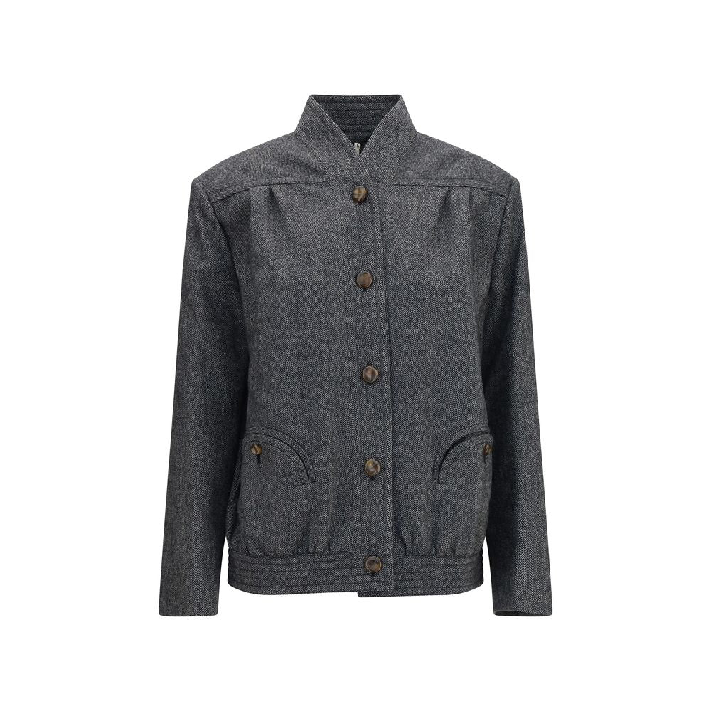Blazé Milano Gray Wool Oves Aries Shell Jacket Blazé Milano