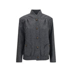 Blazé Milano Gray Wool Oves Aries Shell Jacket Blazé Milano