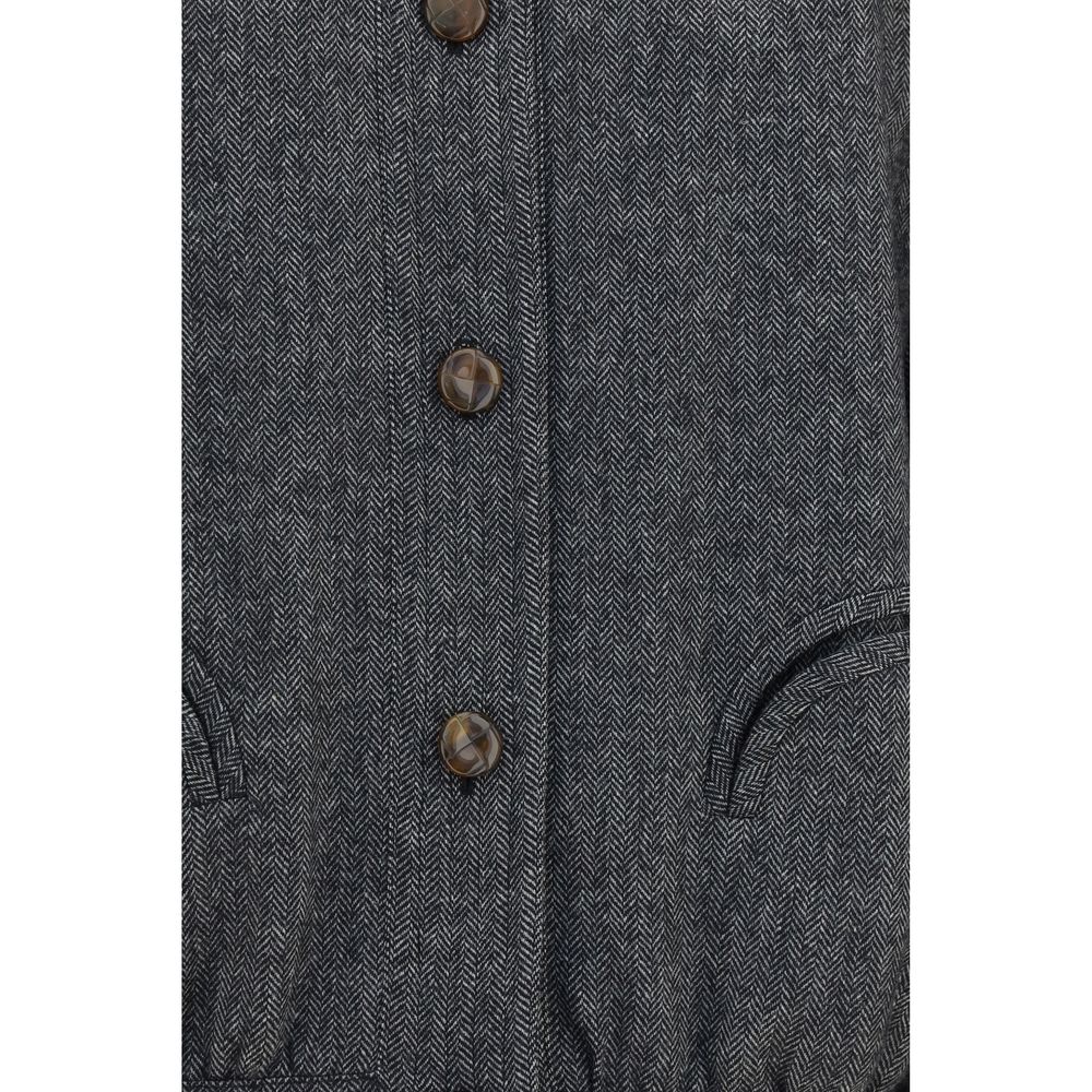 Blazé Milano Gray Wool Oves Aries Shell Jacket Blazé Milano