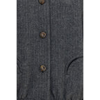 Blazé Milano Gray Wool Oves Aries Shell Jacket Blazé Milano