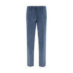 Etro Blue Cotton Casual Pants Etro