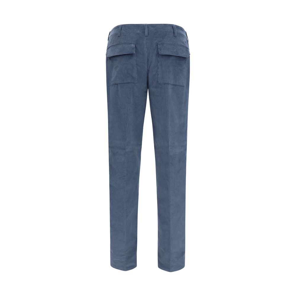 Etro Blue Cotton Casual Pants Etro