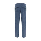 Etro Blue Cotton Casual Pants Etro