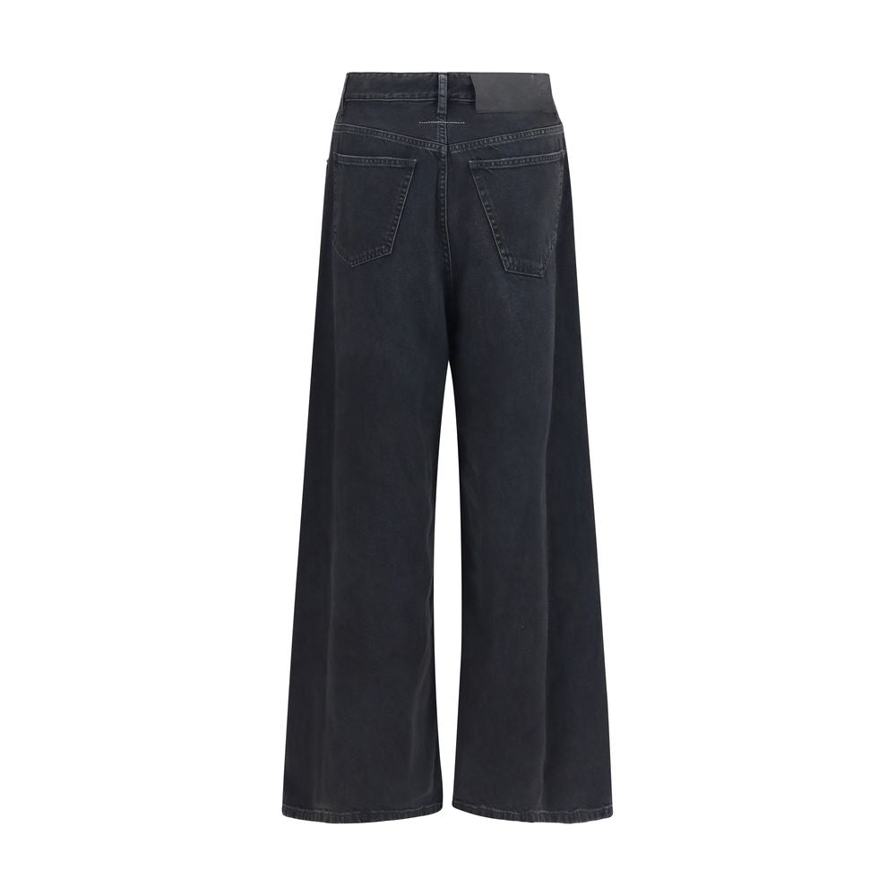 MM6 Black Cotton Relaxed Fit Jeans MM6