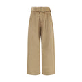 Darkpark Beige Cotton Casual Pants Darkpark