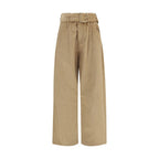 Darkpark Beige Cotton Casual Pants Darkpark