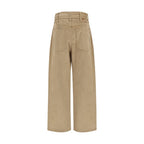 Darkpark Beige Cotton Casual Pants Darkpark