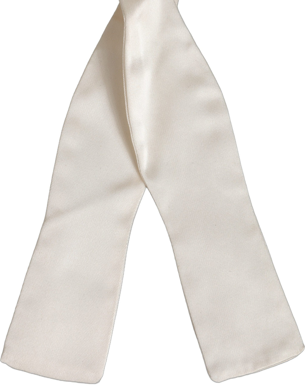 Dolce & Gabbana men's white silk adjustable neck bow tie with papillon style, elegant and luxurious for formal wear.