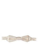 Dolce & Gabbana Men White 100% Silk Adjustable Neck Papillon Bow Tie